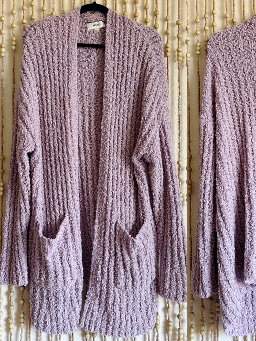 Net. 153 Lavender Cozy Open Front  Y2K Whimsy Fairy Dress Length Long Sweater 2X